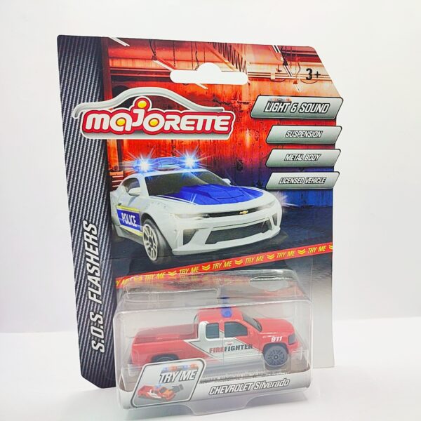 CHEVROLET SILVERADO - Sons e luzes - Miniatura Majorette 1/64