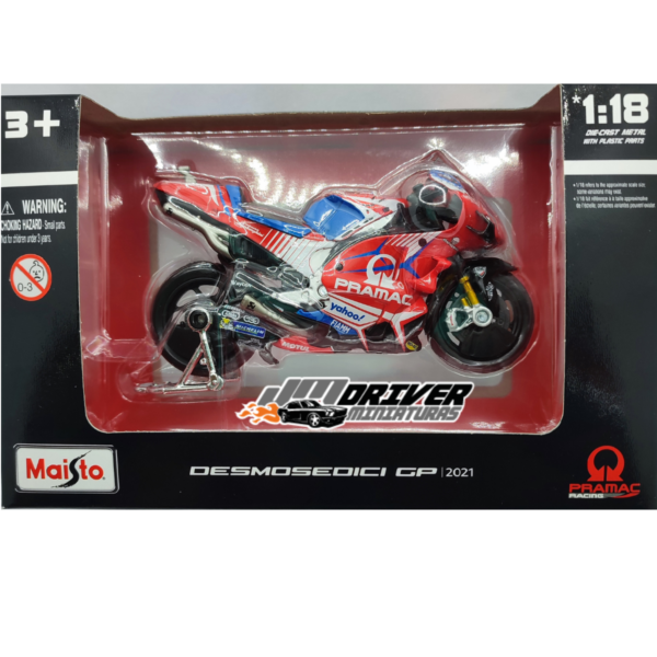 Ducati Desmosedici - Pramac Racing – MotoGP nº5 – Miniatura Moto GP 1/18 Maisto