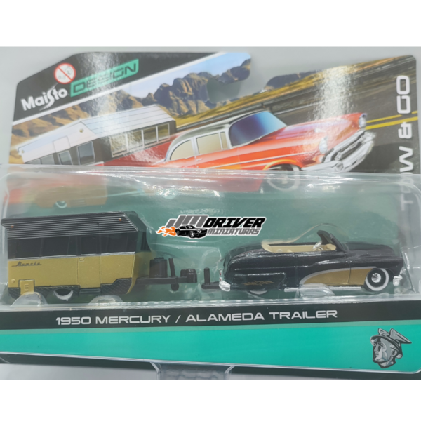 MERCURY 1950 + ALAMEDA TRAILER - Design tow e go - Miniatura Maisto 1/64