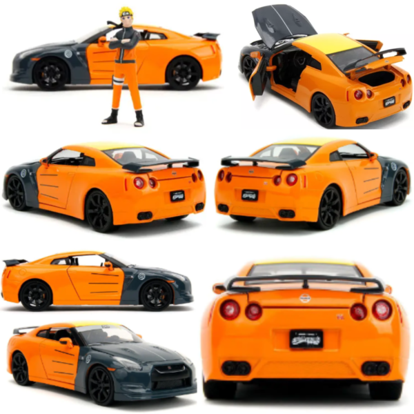 Nissan GT-R R35 + figura Naruto Shippuden em Metal - Miniatura Jada toys 1/24 - Image 3