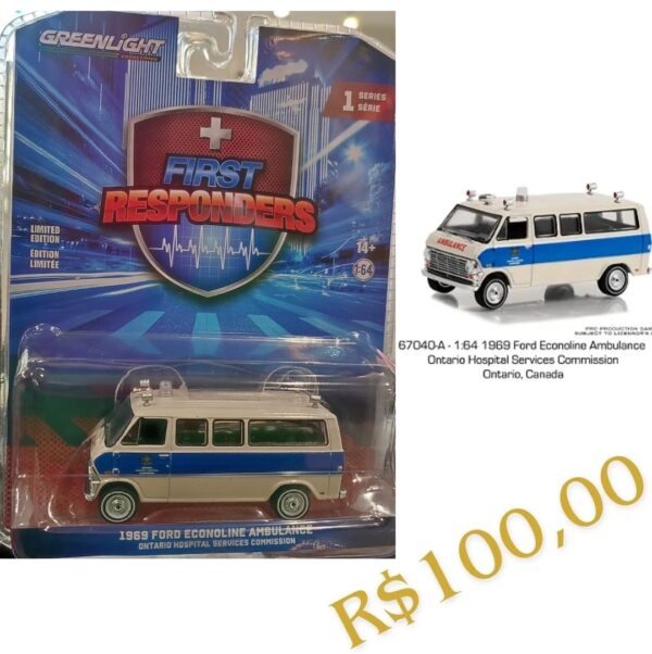 Ford Econoline Ambulance (1969) - Miniatura Greenlight 1/64