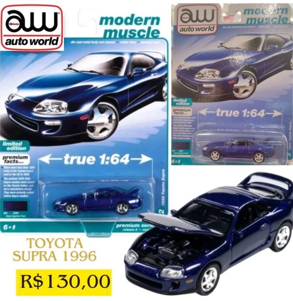 Toyota Supra (1996) - Azul - Modern Muscle - Miniatura Auto World 1/64