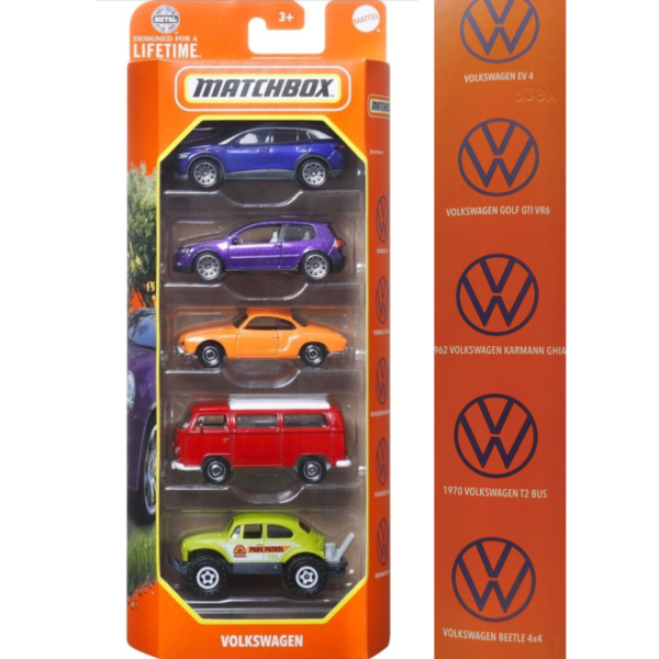 Pack 5 carros Volkswagen - Miniatura matchbox 1/64 - Image 2